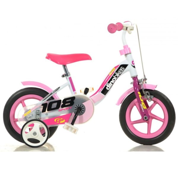 Колело Dino girl pink 10''